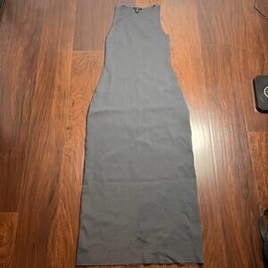 COS RIBBED MIDI TUBE GRAY DRESS Size S